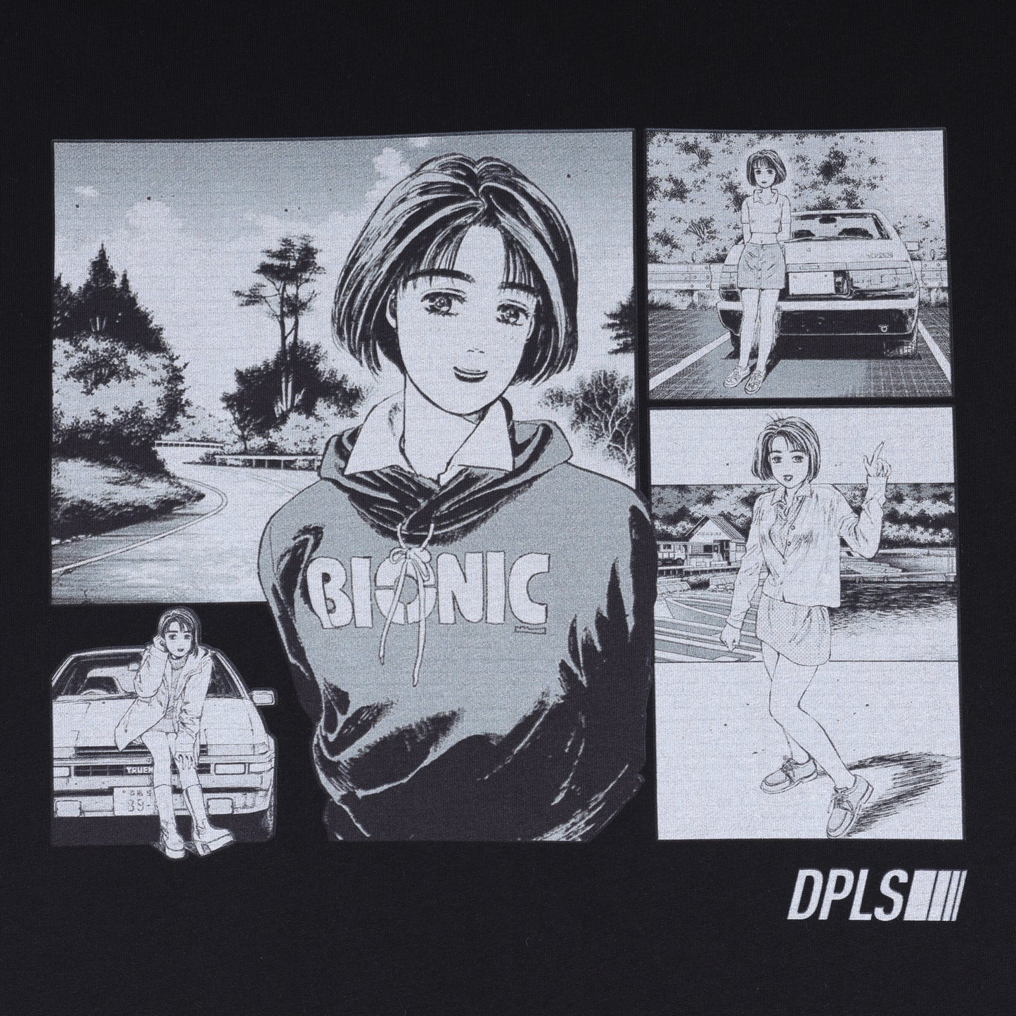 Initial D x DPLS T-shirt Black 2