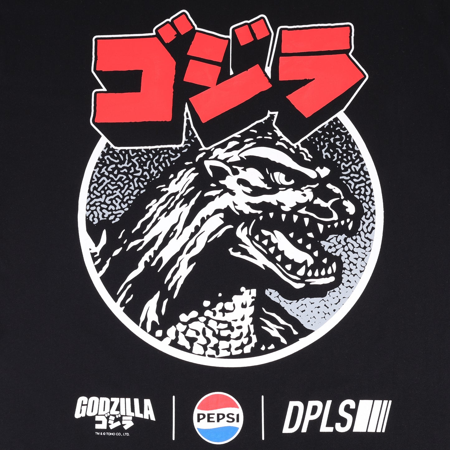 Godzilla x Pepsi x DPLS T-shirt Black