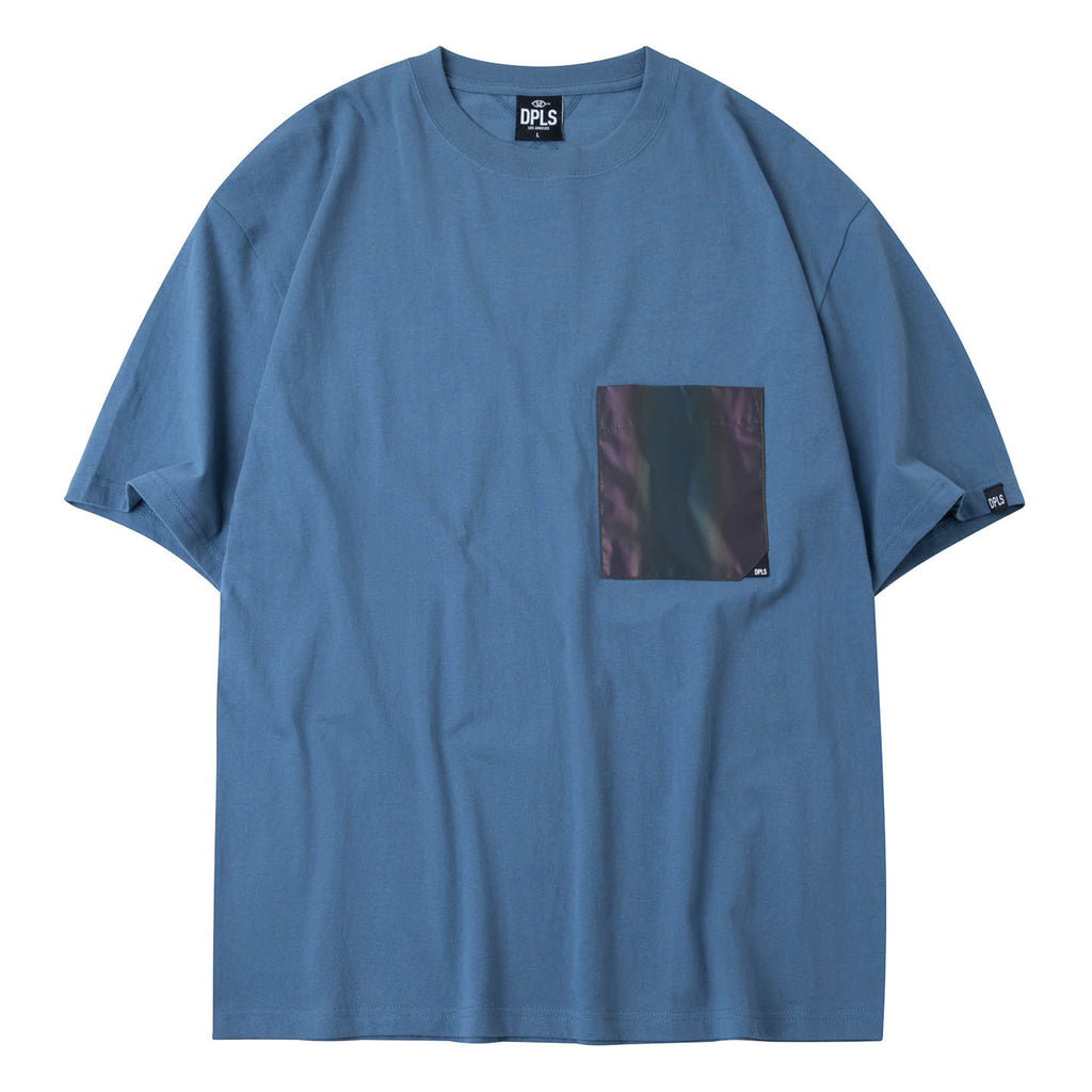 HOLOGRAM REFLECTIVE POCKET TEE - OCEAN