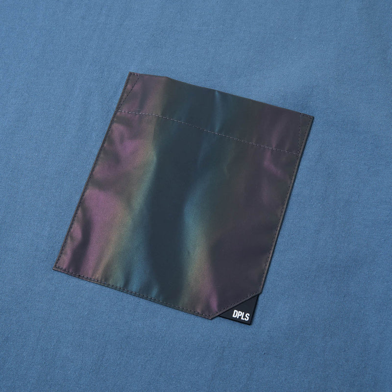 HOLOGRAM REFLECTIVE POCKET TEE - OCEAN