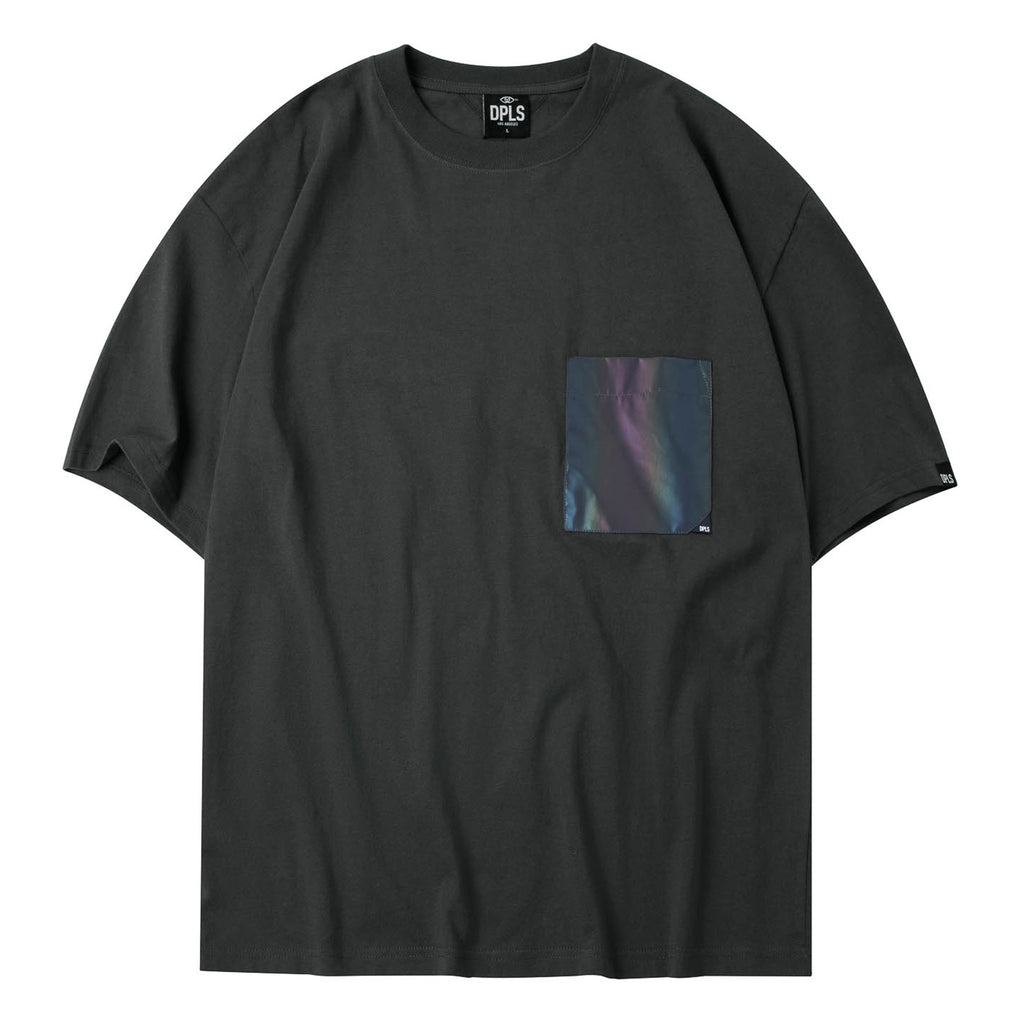 HOLOGRAM REFLECTIVE POCKET TEE - SHADOW