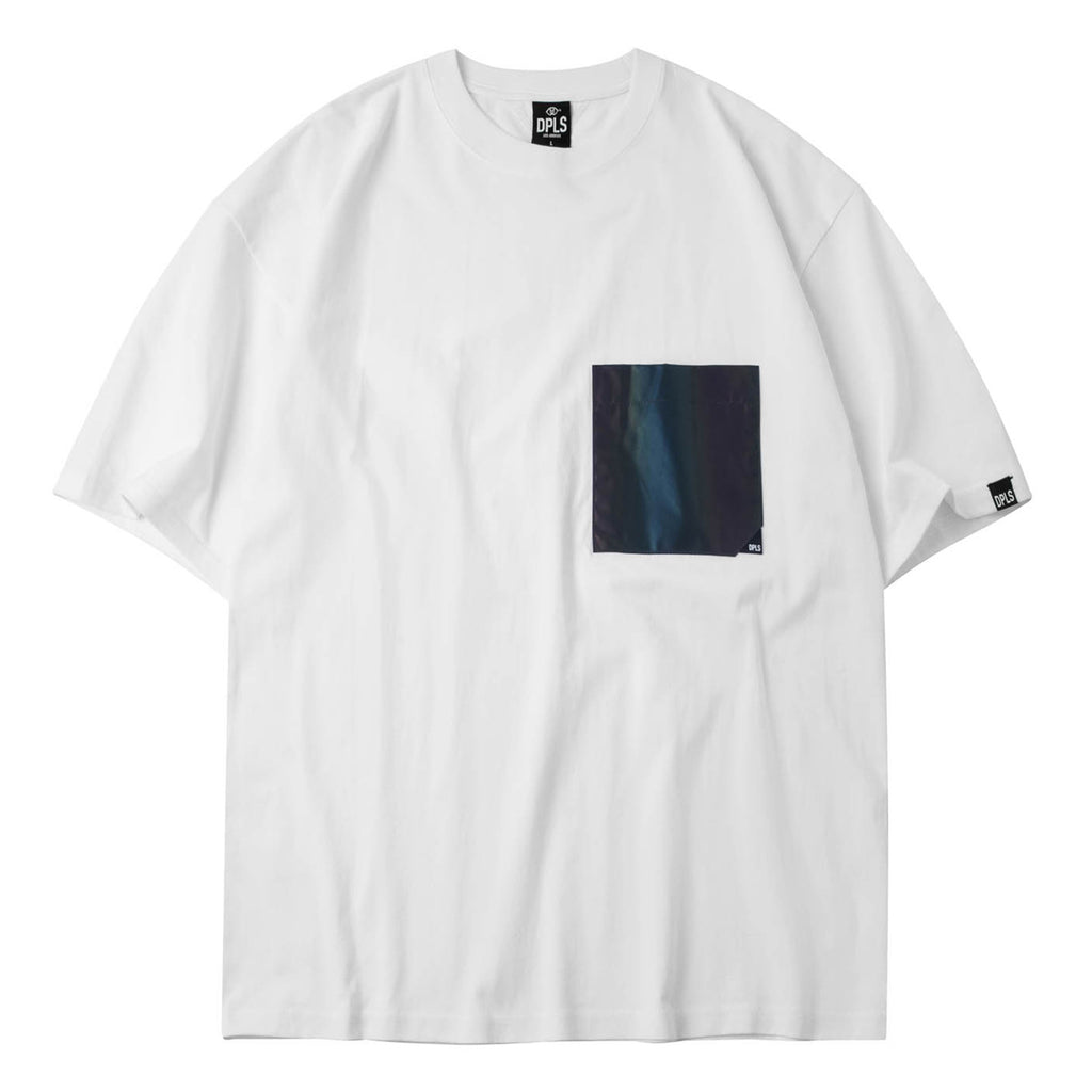 HOLOGRAM REFLECTIVE POCKET TEE - WHITE