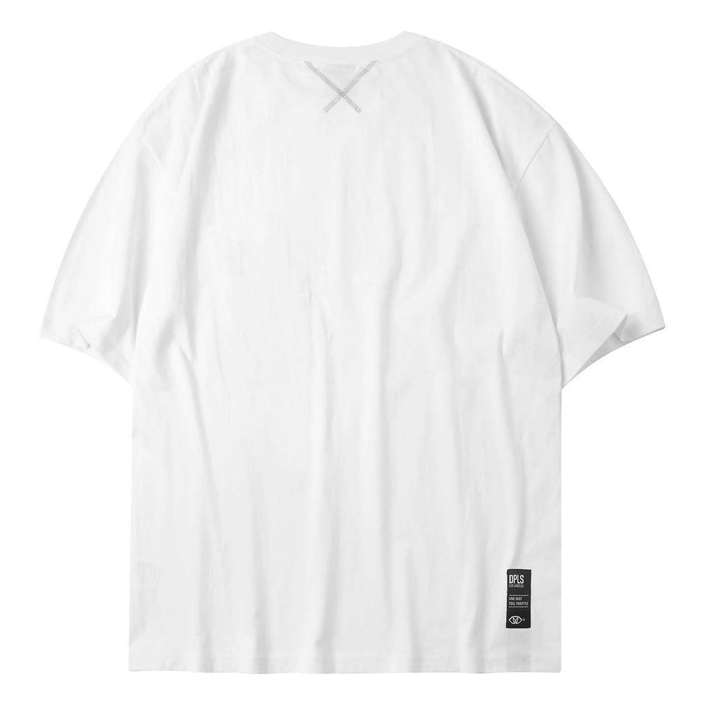 HOLOGRAM REFLECTIVE POCKET TEE - WHITE