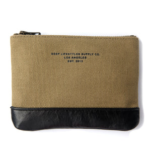 OG LOGO CANVAS COIN CASE - OLIVE (1308008448071)